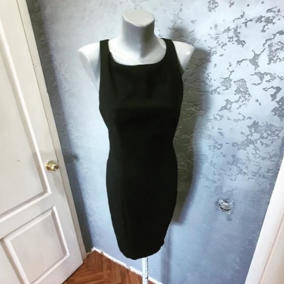 ZARA elegant black crisscross back dress size XS - Picture 2 of 4